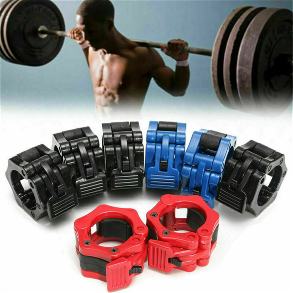 Barbell Lock Collar Sports Clip Weightlifting Black Home Gym Training Weightlifting Dumbbell Buckle Fitness Equipment 