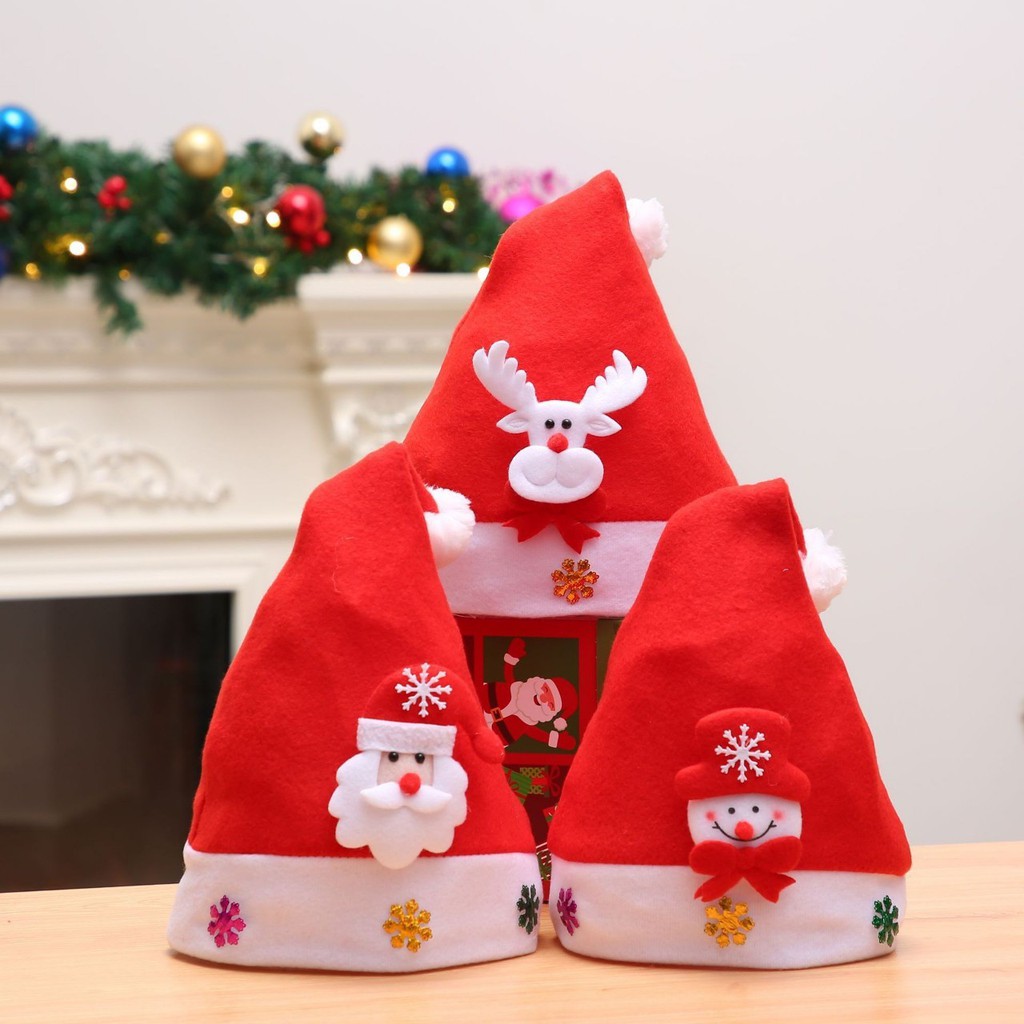 พร้อมส่ง หมวกซานต้าครอสมีไฟ หมวกคริสมาสต์น่ารัก หมวกปีใหม่ หมวกซานต้ามีไฟ หมวกซานต้าสีแดง หมวกวันคริสมาส