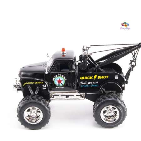 ProudNada Toys ของเล่นเด็กรถลากเหล็กโมเดลเชพโลเล็ต1:38 KINSMARTChavrolet 3100 Wrecker(Off Road) KT5333