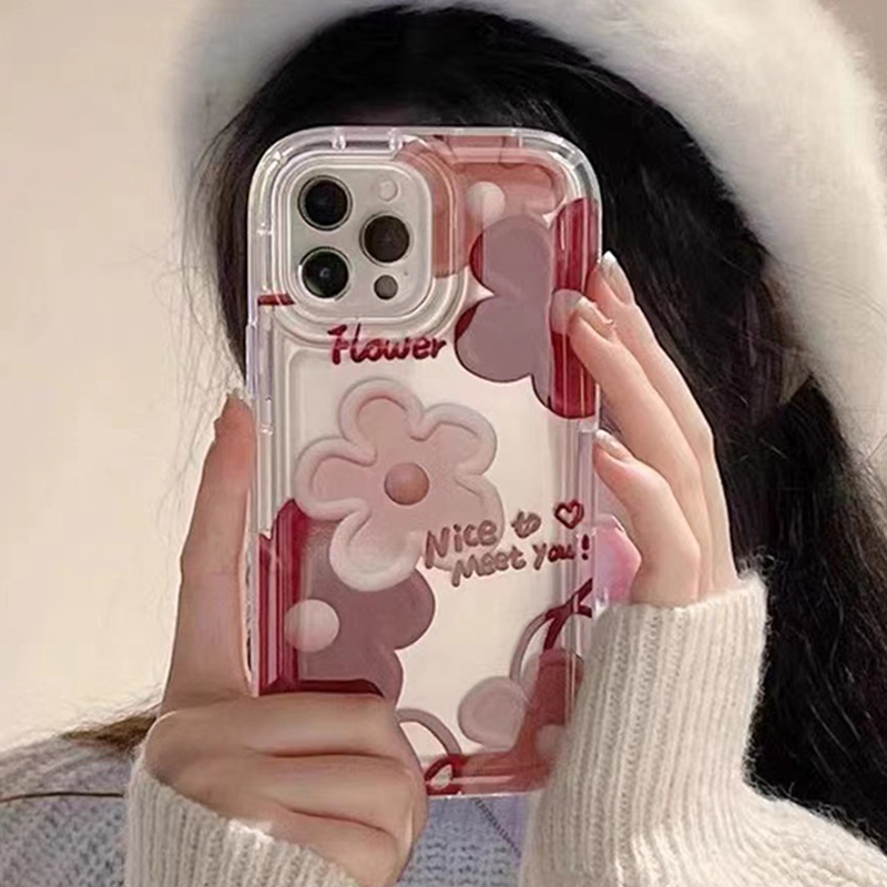 For IPhone 11 Pro Max IPhone Case Silicone Soft Case Flower Shockproof Case Cute Style for IPhone 13 14 Pro Max