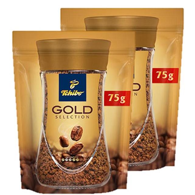 Tchibo Gold Selection Instant Coffee ทชิโบโกลด์ กาแฟสำเร็จรูป 75g. x (2