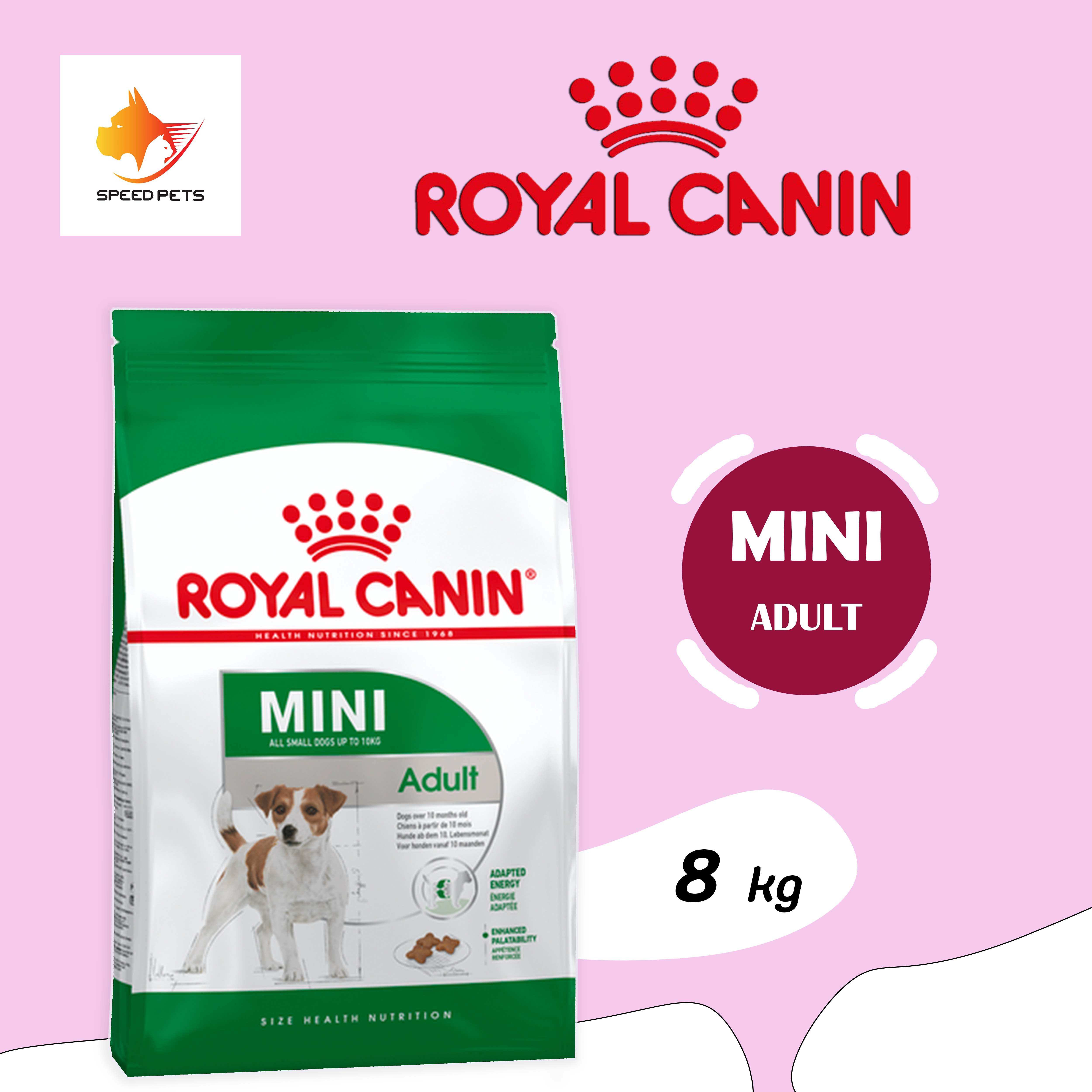 Royal Canin Mini Adult 8kg อาหารสุนัข พันธุ์เล็ก 8กก.