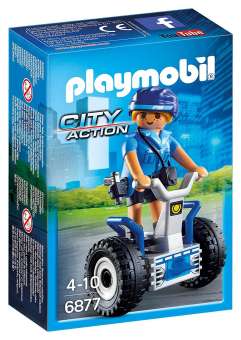 Playmobil ซิตี้แอคชั่น ตำรวจหญิงขับรถซิ่งบาลานซ์ (PM-6877)