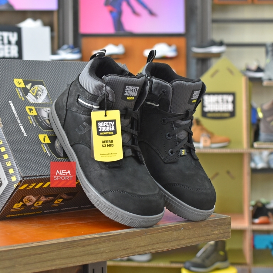 SAFETY JOGGER CERRO S3 MID รองเท้าเซฟตี้ แบบเบา หัวคอมโพสิท แผ่นใยกัน