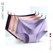 ภาพขนาดย่อของภาพหน้าปกสินค้าSOM LADY กางเกงใน กางเกงในผู้หญิง กางเกงในไร้ขอบ ไร้รอยต่อ กางเกงในผ้าไหม กางเกงในสีพื้น A04 จากร้าน SOM LADY บน Lazada ภาพที่ 6