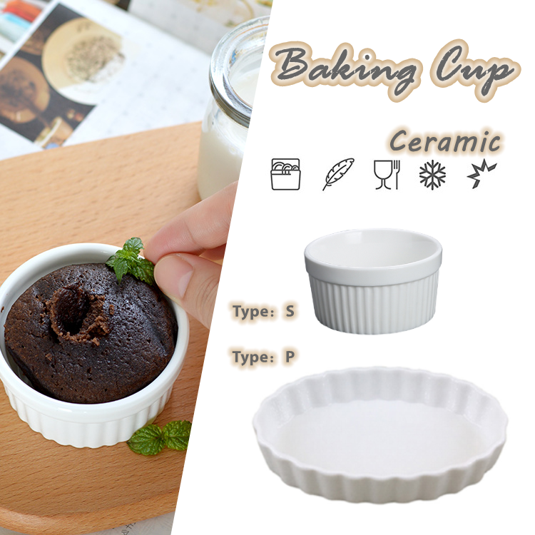 ถ้วยคัพเค็ก อย่างดี ถ้วยพุดดิ้ง ถ้วยอบขนม ถ้วยน้ำจิ้มเซรามิก อย่างดี ถ้วยอบขนม ถ้วยคัพเค้กเซรามิค Ceramic Baking Cup Isumi