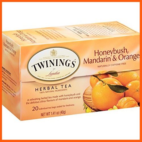 Sale ชา Twinings Honeybush, Mandarin Orange ชาสมุนไพรกลิ่นส้ม ยี่ห้อทไวนนิ่ง Twiningนำเข้าจากอเมริกา ชาและสมุนไพร