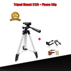 TechIntour ส่งด่วน  ขาตั้งกล้อง ขาตั้งมือถือ ขนาดพกพา Travel Tripod รุ่น 3120 พร้อม ตัวหนีบมือถือ