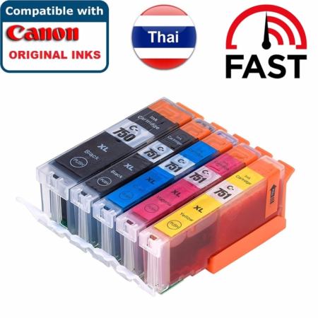 หมึกเทียบเท่า ทุกสี 1 ชุด สำหรับ Canon PGI-750 CLI-751 ink cartridge for Canon PIXMA MG5470/MG6370/Ip7270/MX727/MX927 หมึกเทียบเท่า ทุกสี 1 ชุด สำหรับ Canon PGI-750 CLI-751 ink cartridge for Canon PIXMA MG5470/MG6370/Ip7270/MX727/MX927