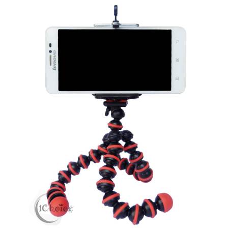 1Choice ขาตั้งกล้อง ขาตั้งมือถือ หนวดปลาหมึก 3 ขา Gorillapod Octopus Flexible Leg Mini Tripod ขนาดเล็ก (สีแดง)