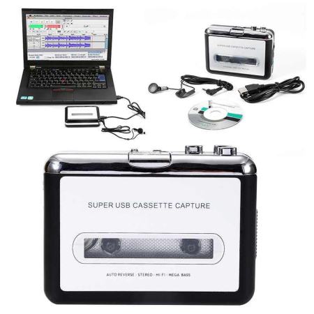 1 ชิ้น USB CASSETTE แบบพกพาเทป MP3 CD Converter จับเครื่องเล่นเพลงเสียง