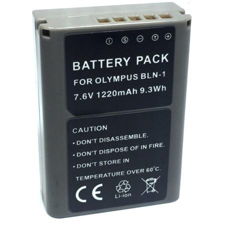 (แพ็คคู่ 2 ชิ้น) แบตเตอรี่กล้อง รุ่น BLN-1 / BLN1 แบตกล้องโอลิมปัส Olympus OM-D E-M5, Olympus E-M5, Olympus OM-D E-M5 II, Olympus E-M5 II, Olympus OM-D E-M1, Olympus E-M1, Olympus PEN E-P5, Olympus E-P5, Olympus PEN-F Replacement Battery for Olympus