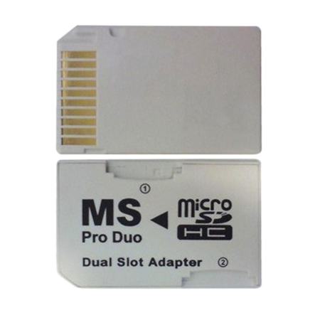 2 SLOT Micro สำหรับ SD SDHC TF หน่วยความจำการ์ดเอ็มเอส Pro Duo อะแดปเตอร์สำหรับตัวอ่าน - INTL