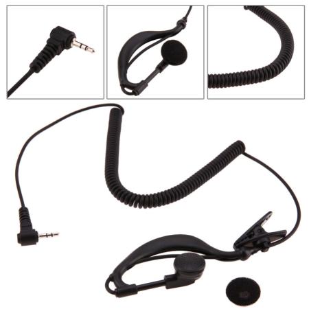 2.5 มิลลิเมตร G - Hook หูฟังหูฟัง 1 Pin สำหรับ Motorola GP2000 ICOM IC-U16 (สีดำ) - INTL