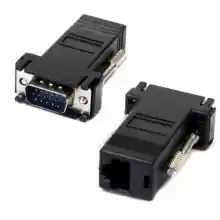 ภาพขนาดย่อของภาพหน้าปกสินค้า2Pack VGA Extender Male to LAN CAT5 CAT5e CAT6 RJ45 Network Cable Female Adapter จากร้าน Power shop บน Lazada