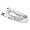3 เมตร Micro USB 2.0 ข้อมูล SYNC สายชาร์จสำหรับ Samsung เอชทีซีโนเกียสีขาว