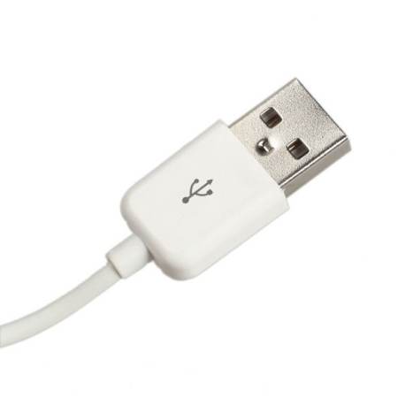 3 เมตร Micro USB 2.0 ข้อมูล SYNC สายชาร์จสำหรับ Samsung เอชทีซีโนเกียสีขาว