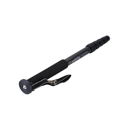 5 ส่วน Telescopic คาร์บอนไฟเบอร์ปรับขยายได้น้ำหนักเบาการถ่ายภาพ DSLR ไม้เซลฟี่ถ่ายรูป Unipod ไม้เท้า (INTL)