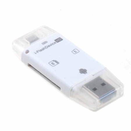 5G All in 1 i-Flash Drive Lightning Micro USB TF SD Card Reader For Iphone 5/5S/5C/6 6S 7 Plus ipod ipad IOS Andriod VAH73 T0.4 การ์ดรีดเดอร์ Card reder แฟรชไดร์