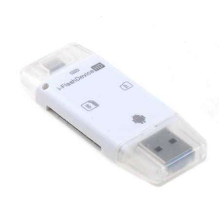 5G All in 1 i-Flash Drive Lightning Micro USB TF SD Card Reader For Iphone 5/5S/5C/6 6S 7 Plus ipod ipad IOS Andriod VAH73 T0.4 การ์ดรีดเดอร์ Card reder แฟรชไดร์   