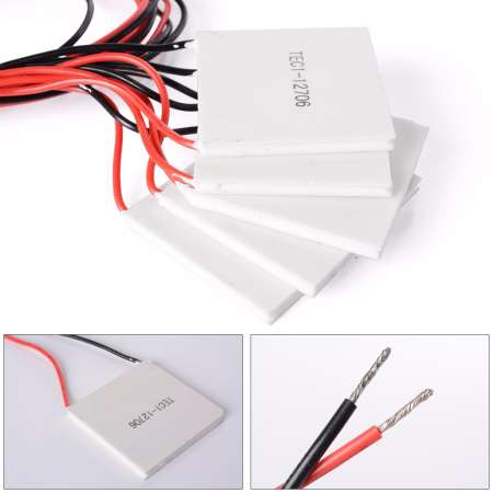 5X TEC1-12706 Heatsink Thermoelectric Cooler Peltier Plate Module 12V 60W