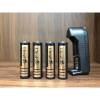 65Smarttools ถ่านชาร์ต แบตลิเทียม ถ่านชาร์จ 18650 3.7V 4000 mAh - สีทอง (4 ก้อน ) +  ที่ชาร์จแบต