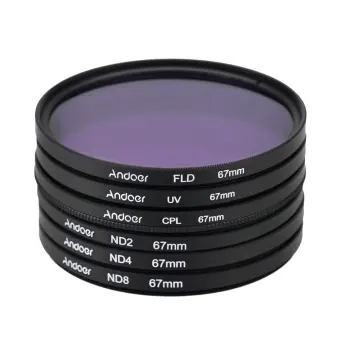 รีวิว 67mm UV+CPL+FLD+ND(ND2 ND4 ND8) Photography Filter Kit Set Ultraviolet Circular-Polarizing Fluorescent Neutral Density Filter for Nikon Canon Sony Pentax DSLRs ดีไหม