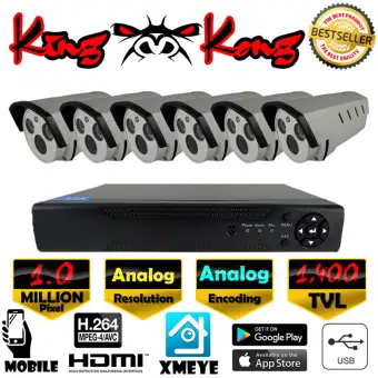 ชุดกล้องวงจรปิด 8CH Analog Kit Set / กล้องAnalog 1400 TVL 1.0 MP ล้านพิกเซล เลนซ์ 4mm ทรงกระบอก 6 ตัว และเครื่องบันทึก 8CH Analog 960H DVR Digital Video Recording ฟรีอะแดปเตอร์ ฟรีขายึดกล้อง รีวิว