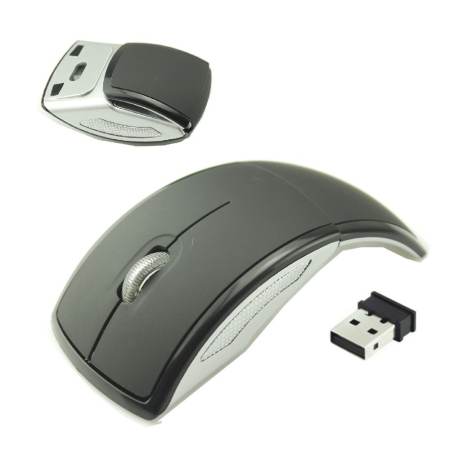 9final 2.4 Ghz Optical Foldable Wireless Mouse MICE เมาส์ไร้สาย แบบโฟลเดอร์ พับเก็บได้ ( Black Color)