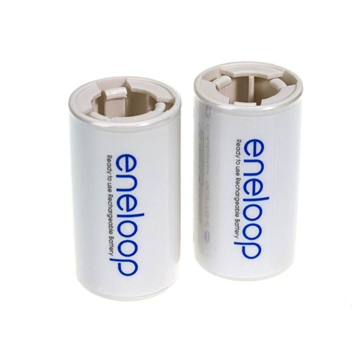 Eneloop AA battery to C size battery by adapter 2pcs Lazada.co.th