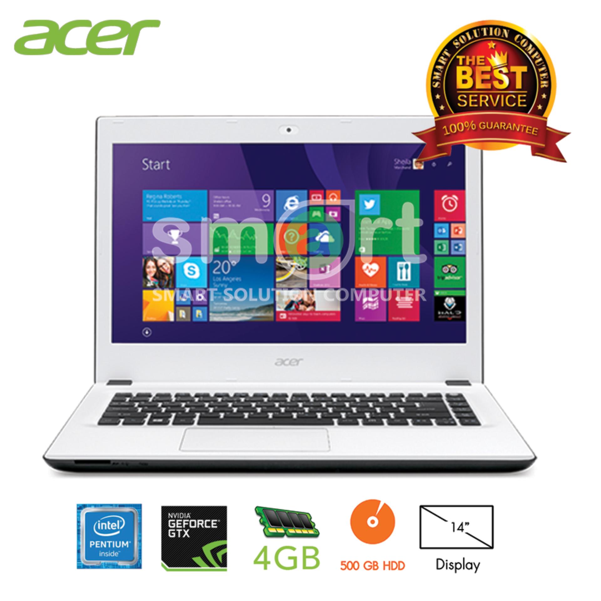 Acer AspireE5-432G-P1J3/T008 Intel Pentium N3710/4GB DDR3L/500GB/14.0/Linux (White)