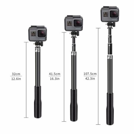 AFAITH 8 In 1 ไม้ต่อแขนถ่ายรูปแบบเซลฟี่ขาตั้งสามขาพร้อม Bluetooth REMOTE สำหรับ GoPro Hero 5/4/3 +/3 /2/1/กล้องเซสชันกล้อง ricoh Theta S, M15 กล้อง Compact และโทรศัพท์มือถือ - GP081 - INTL