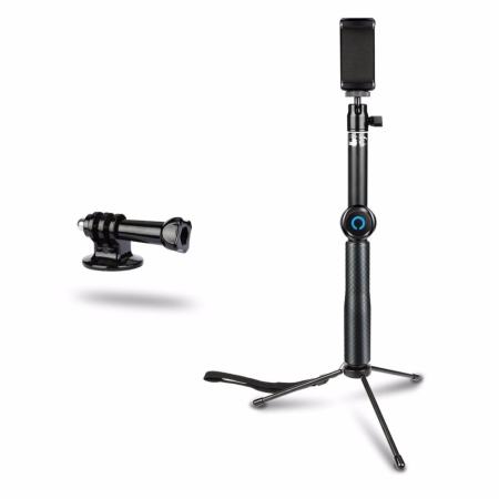AFAITH 8 In 1 ไม้ต่อแขนถ่ายรูปแบบเซลฟี่ขาตั้งสามขาพร้อม Bluetooth REMOTE สำหรับ GoPro Hero 5/4/3 +/3 /2/1/กล้องเซสชันกล้อง ricoh Theta S, M15 กล้อง Compact และโทรศัพท์มือถือ - GP081 - INTL