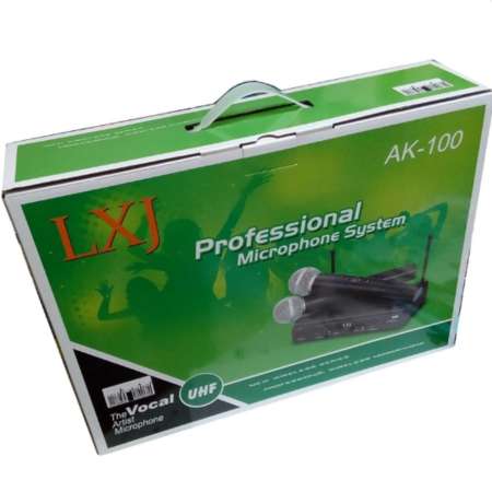 ไมค์โครโฟนไร้สาย ไมค์ลอยคู่UHF รุ่น LXJ AK-100 ฟรี กระเป๋าหิ้ว