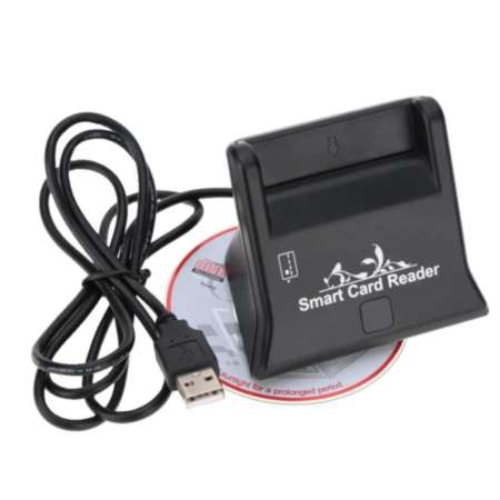 Alithai เครื่องอ่านบัตรสมาร์ทคาร์ด บัตรแบบมีชิป Smart Card Reader USB Plug  