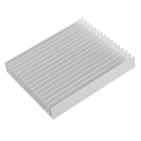 Aluminium Alloy Heat Diffuse Heat Sink Cooling Fin 120x100x18mm Radiator Cooling - intl