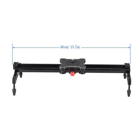 Andoer 40 เซนติเมตร/15.7in ประเภทแบริ่งอลูมิเนียมอัลลอยแบบพกพา Camera รางเลื่อนดอลลี่ Stabilizer ระบบรถไฟ MAX. โหลด 6 กิโลกรัม/1.3lb สำหรับ Nikon Canon Sony กล้อง DSLR DV กล้องถ่ายวิดีโอฟิล์มทำ - INTL