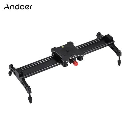 Andoer 40 เซนติเมตร/15.7in ประเภทแบริ่งอลูมิเนียมอัลลอยแบบพกพา Camera รางเลื่อนดอลลี่ Stabilizer ระบบรถไฟ MAX. โหลด 6 กิโลกรัม/1.3lb สำหรับ Nikon Canon Sony กล้อง DSLR DV กล้องถ่ายวิดีโอฟิล์มทำ - INTL