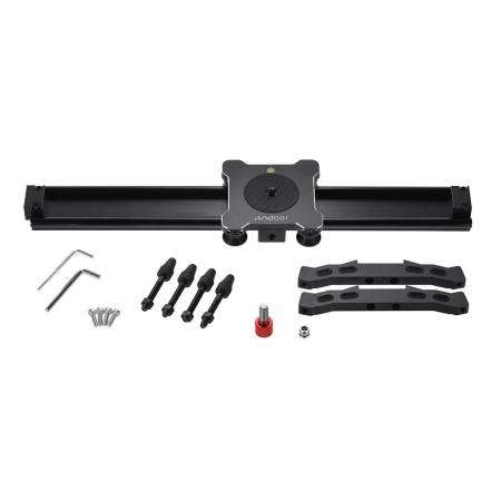 Andoer 40 เซนติเมตร/15.7in ประเภทแบริ่งอลูมิเนียมอัลลอยแบบพกพา Camera รางเลื่อนดอลลี่ Stabilizer ระบบรถไฟ MAX. โหลด 6 กิโลกรัม/1.3lb สำหรับ Nikon Canon Sony กล้อง DSLR DV กล้องถ่ายวิดีโอฟิล์มทำ - INTL