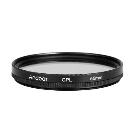 Andoer 55 มิลลิเมตร UV + CPL + Close - Up + 4 ดาว + 8 จุดกรองฟิลเตอร์ทรงกลมชุดวงกลมตัวกรองโพลาไรซ์ปิดแมโคร 8 จุดกรองพร้อมถุงสำหรับ Nikon Canon Pentax Sony DSLR Camera - INTL