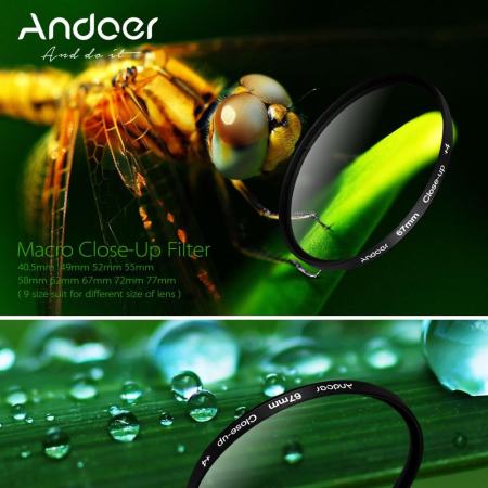 Andoer 62 มิลลิเมตร UV + CPL + Close - Up + 4 ดาว + 8 จุดกรองฟิลเตอร์ทรงกลมชุดวงกลมตัวกรองโพลาไรซ์ปิดแมโคร 8 จุดกรองพร้อมถุงสำหรับ Nikon Canon Pentax Sony DSLR Camera - INTL