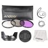 Andoer 67 มิลลิเมตร Filter Kit (UV + CPL + FLD) + กระเป๋าใส่ไนลอน + ฝาครอบเลนส์ + เลนส์ + ฝาปิดเลนส์ + ผ้าทำความสะอาดเลนส์