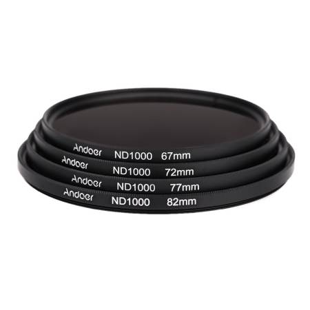 Andoer 82 มิลลิเมตร ND1000 10 หยุด Fader Neutral Density สำหรับกล้อง Nikon Canon DSLR