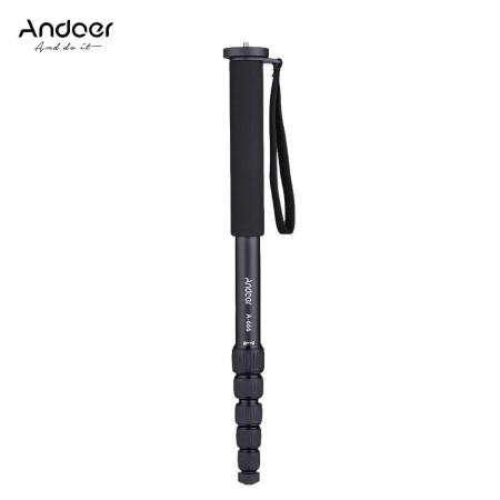 Andoer A-666 181 เซนติเมตร/5.9ft อลูมิเนียมแบบหดสั้นได้ไม้เซลฟี่ถ่ายรูปขาตั้งขาเดียว 6 ส่วน MAX. โหลด 10 กิโลกรัม/22Lbs พร้อมกระเป๋าใส่โน๊ตบุ๊คแบบพกพาสำหรับ Nikon Canon Sony A7 Pentax กล้องถ่ายวิดีโอสตูดิโอถ่ายภาพ - INTL