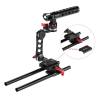Andoer C-Shape Video Photography Film Making Camera Cage Bracket with Quick Release Plate 15mm Rods for Sony A7 A7R A7II ILDC for Canon Nikon DSLR Camera - intl