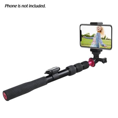 Andoer Selfie Stick + ขาตั้งกล้องเล็กๆ + ขาตั้งกล้องโทรศัพท์ + รีโมทคอนโทรลไร้สายสำหรับ iPhone X/8/7 Plus สำหรับ Samsung S8 สำหรับ GoPro Hero 6/5/4/3 +/3 กล้องแอคชั่นแคมเมราดิจิตอลกล้องถ่ายรูปวิดีโอ - INTL