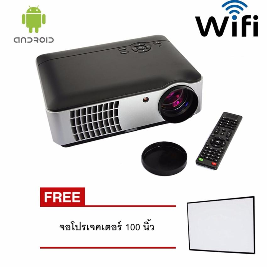 โปรเจคเตอร์ Android Wifi RD806 LED All in one Multimedia 2800 Lumens Free จอโปรเจคเตอร์ 100 นิ้ว อัตราส่วน 16:9