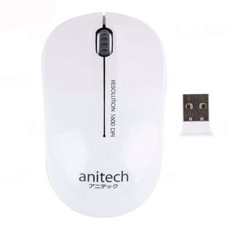 ANITECH MOUSE WIRELESS W213-WH WHITE