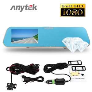 Anytek T1C กล้องติดรถยนต์ 2กล้อง 170? จอ4.3นิ้ว เป็นกล้องถอยหลังได้ด้วย full hd 1080P