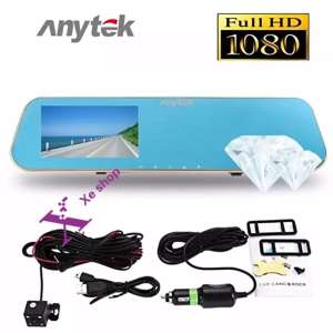 Anytek T1C กล้องติดรถยนต์ 2กล้อง 170? จอ4.3นิ้ว เป็นกล้องถอยหลังได้ด้วย full hd 1080P